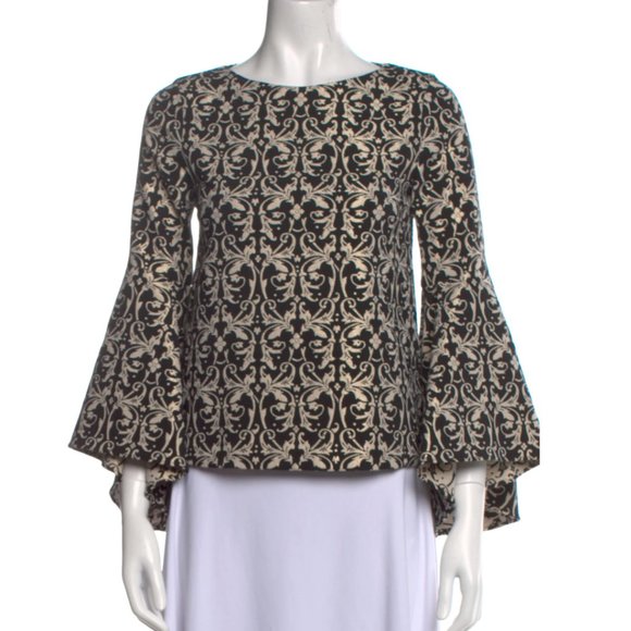 Alice + Olivia Tops - ALICE + OLIVIA | Printed Scoop Neck Blouse (Size: XS | US 2)